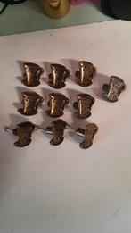 Set koffiebeker met bronzen handgrepen 10 stuks 10€, Ophalen of Verzenden, Gebruikt