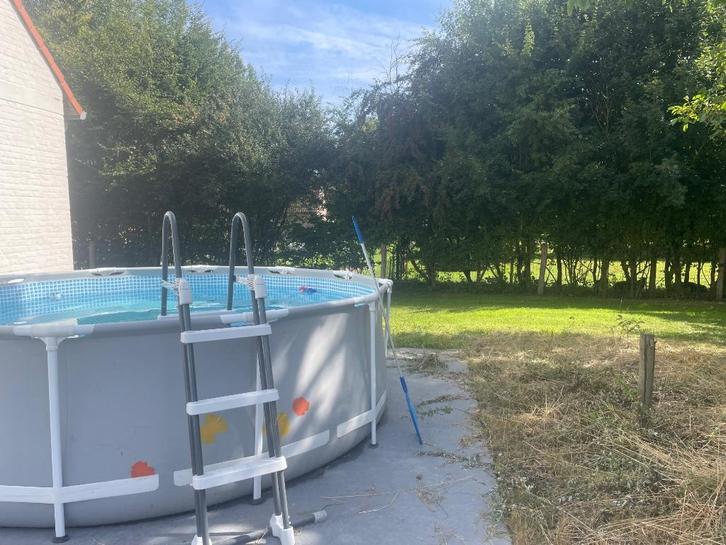 Intex zwembad, Tuin en Terras, Zwembaden, Gebruikt, Opzetzwembad, 80 tot 120 cm, 400 cm of meer, 300 cm of meer, Rond, Ophalen