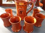 Antonio nardelli cruche + 6 godets , liège centenaire, Antiek en Kunst, Antiek | Keramiek en Aardewerk, Ophalen of Verzenden