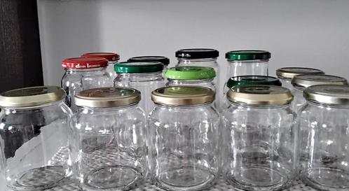 50 glazen potten/potten met schroefdop (verschillend), Huis en Inrichting, Keuken | Servies, Zo goed als nieuw, Kom(men), Glas
