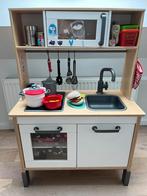 IKEA keukentje met heel wat accessoires, Kinderen en Baby's, Speelgoed | Speelkeukens, Gebruikt, Speelkeuken, Hout, Ophalen
