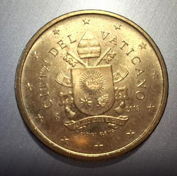 Officiële munt van 50 cent van het Vaticaan 2018 - Wapen beschikbaar voor biedingen