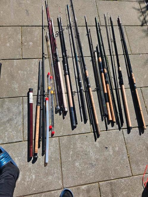 9 x feder en  match en pikker hengels koopje, Watersport en Boten, Hengelsport | Witvissen, Zo goed als nieuw, Ophalen