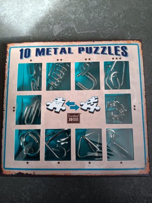 Nieuw Eureka 10 metalen puzzels 7j tot 77j, Hobby & Loisirs créatifs, Sport cérébral & Puzzles, Neuf, Autres types, Enlèvement