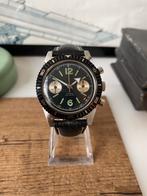 Vintage diver chronograph 1970, 38mm met bezel, valjoux, Handtassen en Accessoires, Ophalen of Verzenden, Zo goed als nieuw