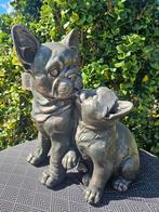 Mgo , franse bulldog met poes 40hoog, Ophalen of Verzenden, Nieuw, Kunststof, Dierenbeeld