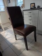 Zes eetkamer stoelen, Huis en Inrichting, Ophalen, Overige materialen, Gebruikt, Bruin