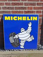 Emaille Michelin banden reclamebord🚨, Verzamelen, Ophalen of Verzenden, Gebruikt, Reclamebord