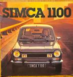 Oldtimer SIMCA 1100 - Brochure voiture de luxe 1978, Livres, Comme neuf, Autres marques, Envoi, SIMCA 1100 - Chrysler