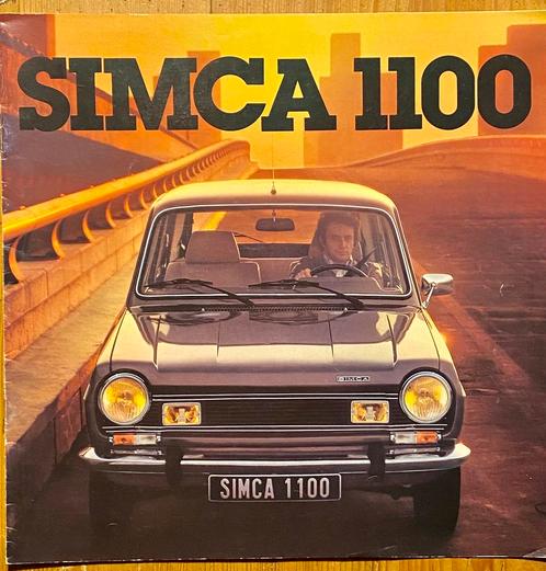 Oldtimer SIMCA 1100 - Brochure voiture de luxe 1978, Livres, Autos | Brochures & Magazines, Comme neuf, Autres marques, Envoi