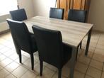 Eettafel met 5 stoelen, Huis en Inrichting, Complete eetkamers, Ophalen, Zo goed als nieuw
