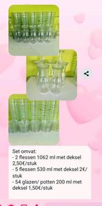 Glazen wekpotten en flessen , prijs bespreekbaar, Ophalen