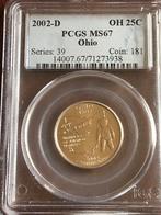 Amerikaanse kwartaaldollar 2002 D Ohio ms67 PCGS, Zilver, Losse munt, Noord-Amerika