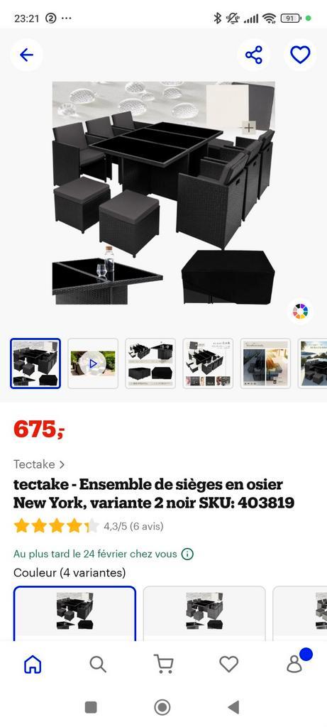 Tuintafel met 6 stoelen, Tuin en Terras, Tuinsets en Loungesets, Aluminium, Ophalen