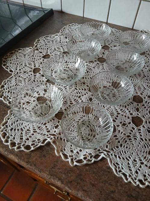 vintage set van 8 glazen dessert ijs coupes mooie staat, Huis en Inrichting, Keuken | Servies, Zo goed als nieuw, Glas, Ophalen of Verzenden