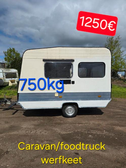 Caravan 750kg foodtruck camping trekcaravan vakantie horeca, Caravanes & Camping, Caravanes Accessoires, Enlèvement ou Envoi