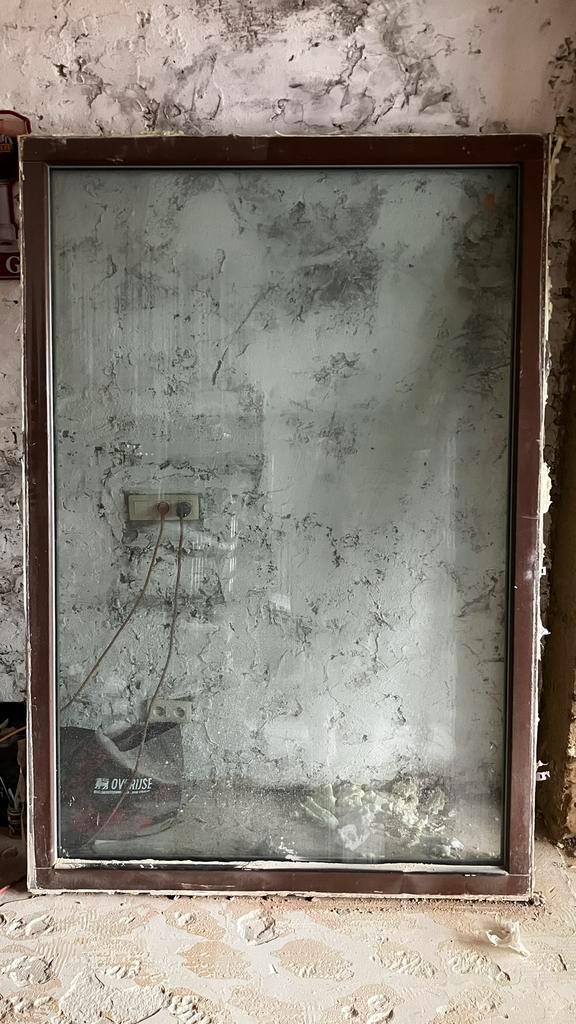 Châssis triple vitrage bois, Bricolage & Construction, Châssis & Portes coulissantes, Utilisé, Autres types, Bois, 150 à 225 cm