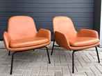 2 Normann Copenhagen Era lounge fauteuils, Huis en Inrichting, Ophalen, Zo goed als nieuw, Leer