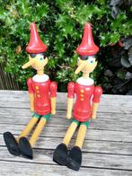2 houten Pinokkio poppen 35 cm hoog, Verzamelen, Ophalen of Verzenden, Zo goed als nieuw