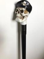 Wandelstok Doodshoofd met piratenmuts😎🔥🤠💑🎁🤗👌, Diversen, Ophalen of Verzenden, Opvouwbaar, Zo goed als nieuw