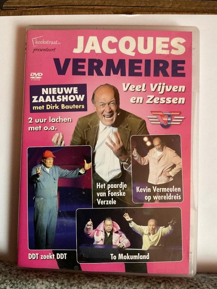 Jacques Vermeire Veel Vijven en Zessen, Cd's en Dvd's, Dvd's | Cabaret en Sketches, Zo goed als nieuw, Stand-up of Theatershow