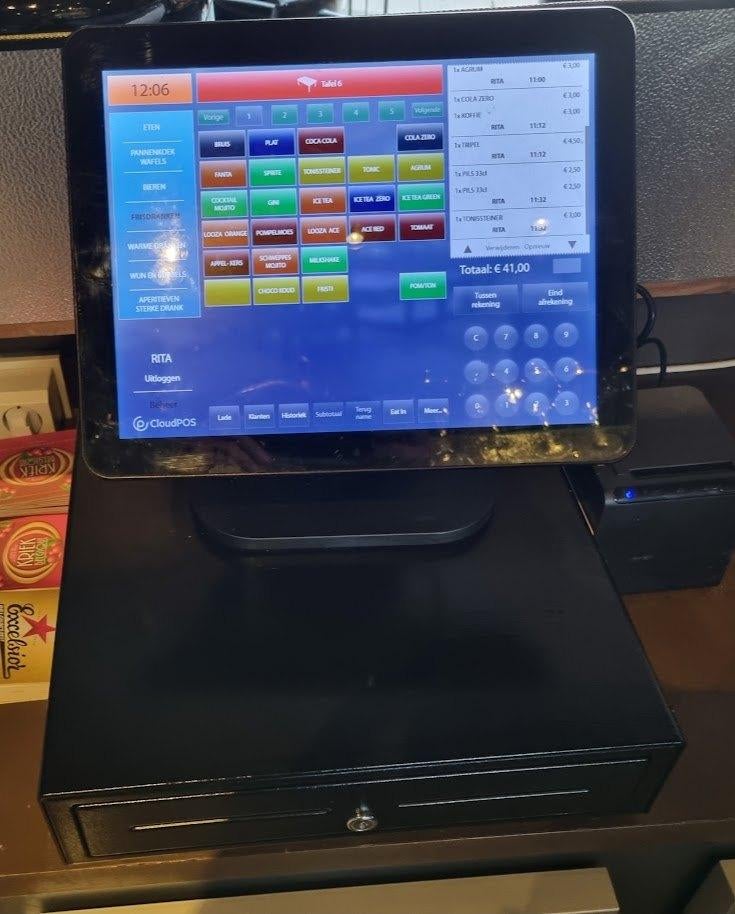 kassasysteem met printer, Enlèvement