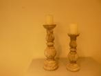 2 kandelaars in steen ? plaaster ? beton ?, Ophalen, Gebruikt