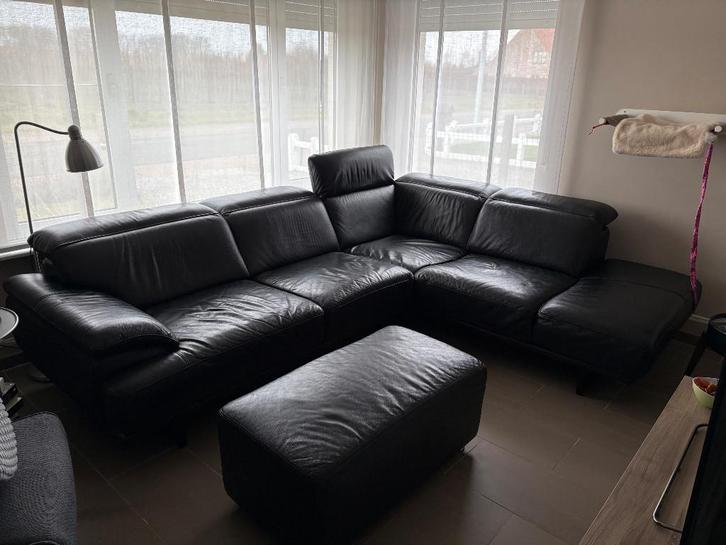 Hoeksalon, Huis en Inrichting, Zetels | Complete zithoeken, Gebruikt, Leer, Ophalen