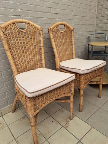 Rieten stoelen, Osier ou Rotin, Comme neuf, Brun, Enlèvement