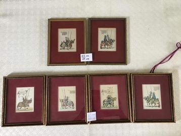 6 kunstwerkjes: handgravure op zijde van Ernst Geissendörfer beschikbaar voor biedingen