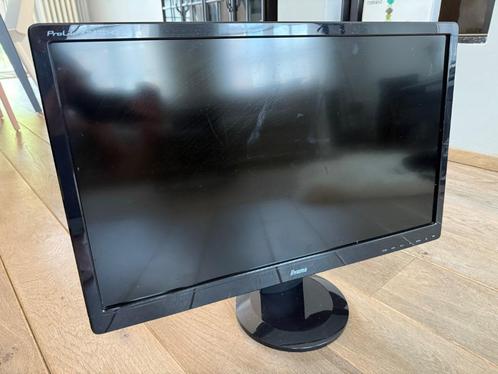 2x IIyama ProLite X2472HD-monitor, Computers en Software, Monitoren, Gebruikt, 60 Hz of minder, DVI, HDMI, Kantelbaar, VA, Full HD