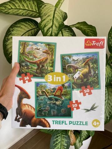 Puzzel 3 in 1 dinosauriërs  beschikbaar voor biedingen