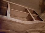 Eiken etaleerkast met boog, Huis en Inrichting, Kasten | Buffetkasten, Ophalen, Gebruikt, 150 tot 200 cm, Eikenhout