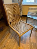 10x stoel met ijzeren frame en rotan zitting, Ophalen, Bruin, Zo goed als nieuw, Vijf, Zes of meer stoelen