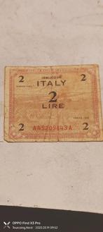 2 Lire ITALIE 1943, Timbres & Monnaies, Billets de banque | Europe | Billets non-euro, Enlèvement ou Envoi, Italie