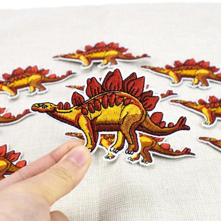 Dino strijkapplicatie patch kinderen - 53 x 100 mm, Hobby en Vrije tijd, Kledingapplicaties en Hotfix, Nieuw, Ophalen of Verzenden