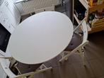 Ronde witte tafel, Huis en Inrichting, Ophalen, 50 tot 100 cm, Rond, Nieuw