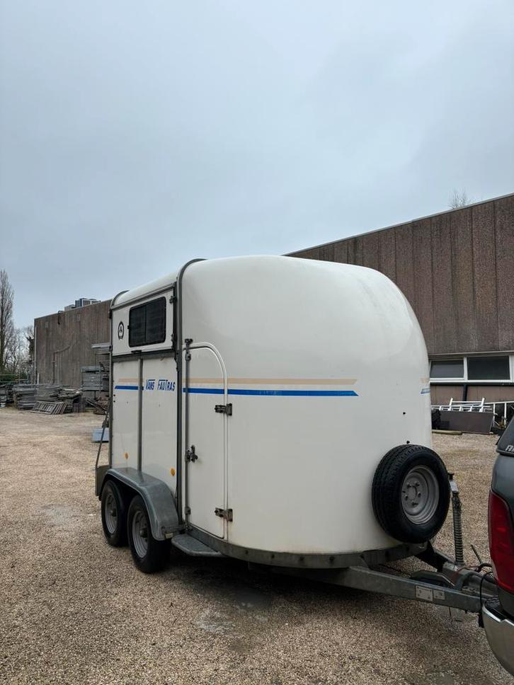 Fautras maxivan 2, Dieren en Toebehoren, Paarden en Pony's | Trailers en Aanhangwagens, Gebruikt, 2-paards trailer, Polyester