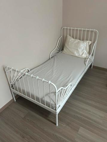 Witte Kinderbed IKEA | meegroeibed, Enlèvement ou Envoi, Utilisé