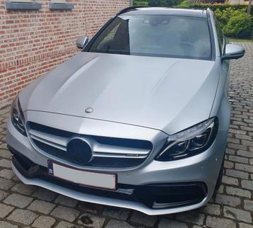 Mercedes C63S AMG 4.0i 510pk BI-TURBO mat ceramische remmen, Auto's, Automaat, 375 kW, Leder, Bedrijf