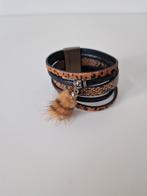 Armband leer, Ophalen, Zo goed als nieuw, Zwart, Leer