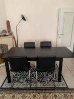Eettafel en 4 stoelen, Ophalen, Zo goed als nieuw, Moderne, 4 tot 6 stoelen