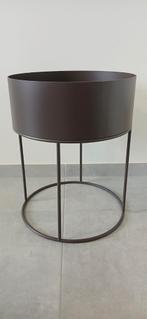 Ferm LivingPlant Box plantenbak Ø40 Taupe, Huis en Inrichting, Tafels | Bijzettafels, Minder dan 55 cm, Metaal of Aluminium, Rond