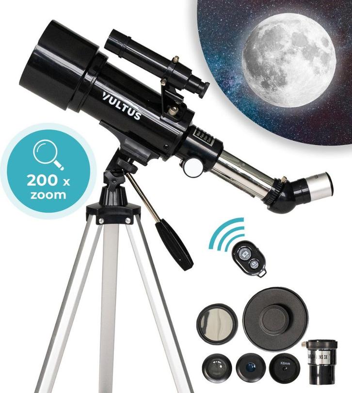 telescoop, Audio, Tv en Foto, Optische apparatuur | Telescopen, Zo goed als nieuw, Lenzentelescoop (refractor), Minder dan 80 mm