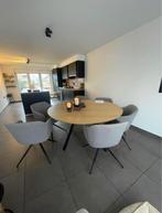 Eetkamerset: ronde tafel met zes stoelen, Huis en Inrichting, Tafels | Eettafels, Ophalen, 100 tot 150 cm, Rond, Zo goed als nieuw