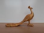 Mooie gouden pauw decoratiebeeld, Ophalen of Verzenden, Nieuw, Dier
