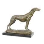 Bronzen Beeld van een Windhond GRATIS LEVERING, Verzenden, Brons
