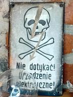 Geëmailleerde plaat/elektrisch gevaar, Ophalen of Verzenden