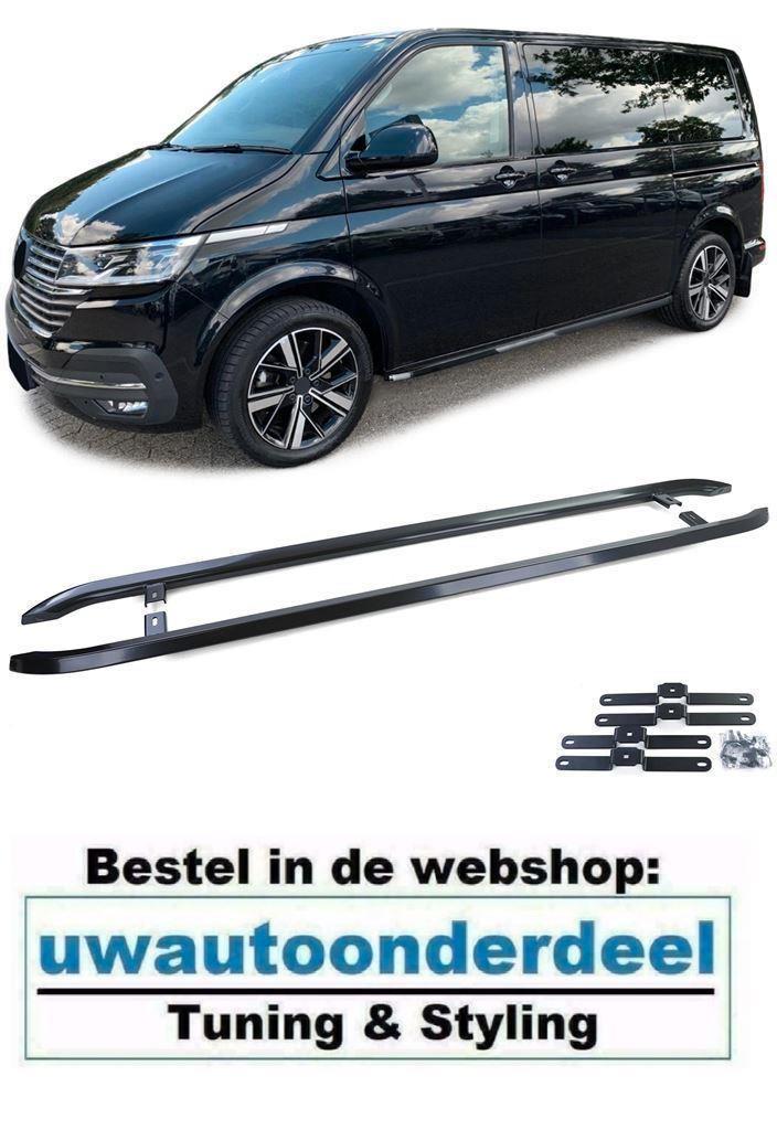 Sidebars RVS Glans Zwart Geschikt Voor VW Transporter T5 T6, Auto diversen, Tuning en Styling, Verzenden