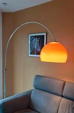 Vintage booglamp oranje, Ophalen, Gebruikt, 150 tot 200 cm